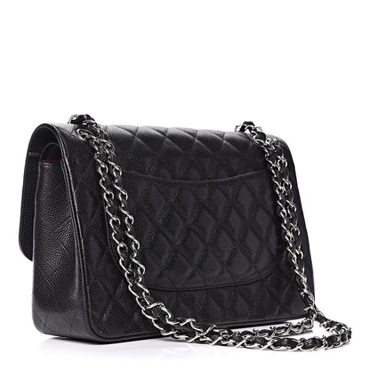 Chanel Caviar Quilted Jumbo Double Flap Black 3 of 14