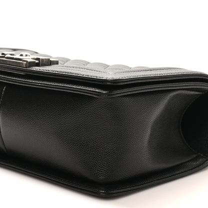 Chanel Caviar Quilted Medium Boy Flap Black 10 of 11