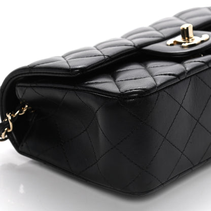 Chanel Lambskin Quilted Mini Rectangular Flap Black 7 of 12