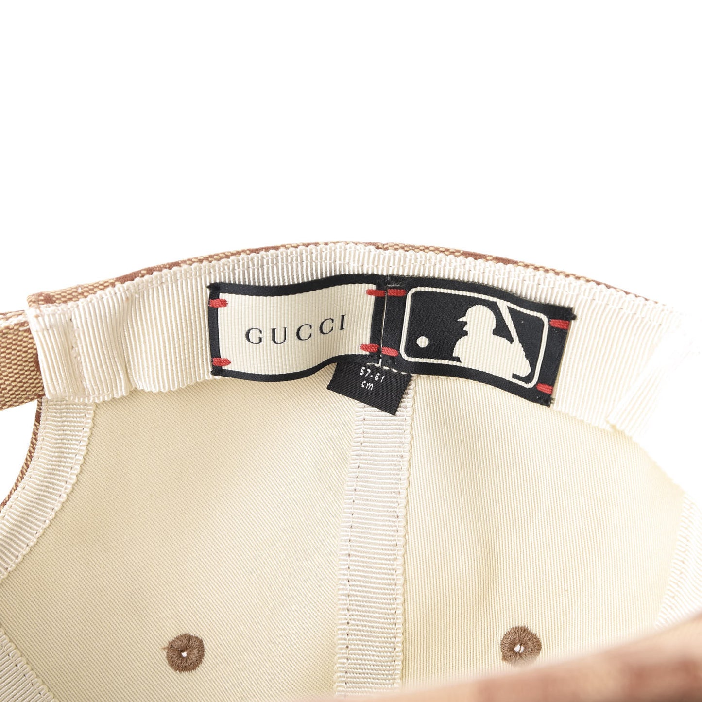 X MLB Monogram LA Dodgers Baseball Hat 57-61 Beige Ruggine