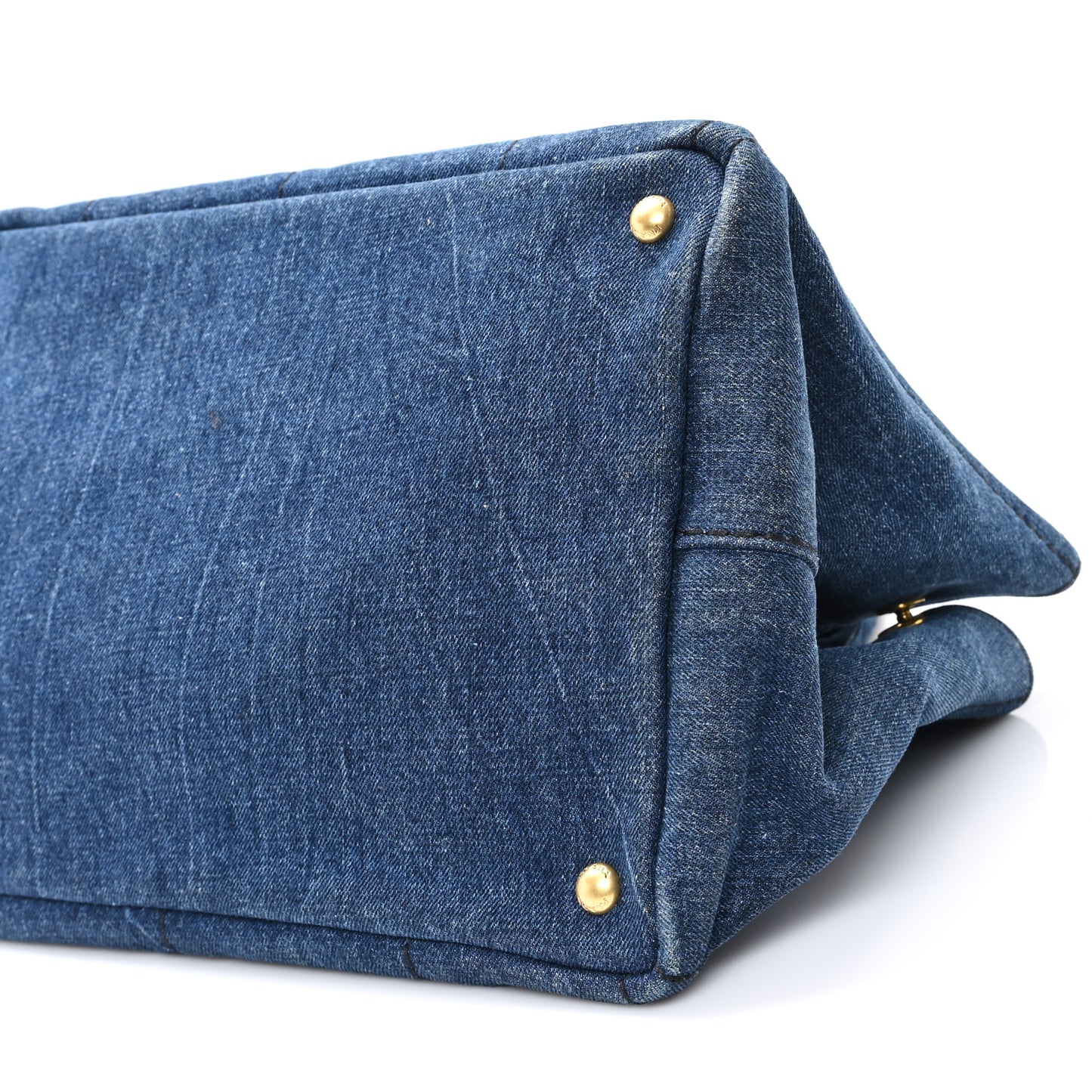 Denim Logo Tote Avio
