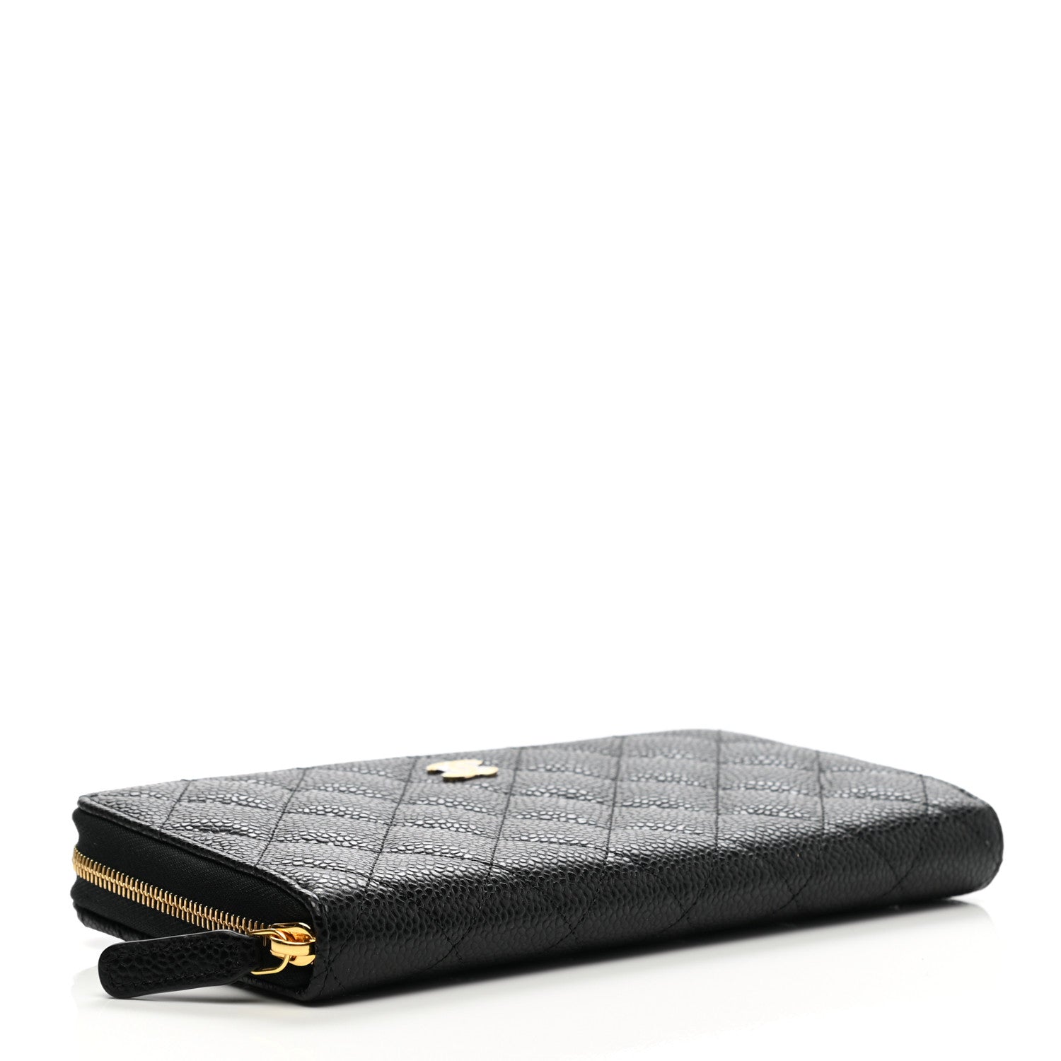 Chanel Caviar Quilted Large Gusset Zip Around Wallet Black 4 of 9