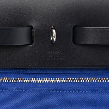 Hermes Toile Vache Hunter Herbag Zip 31 PM Bleu Electrique Bleu Indigo 7 of 12