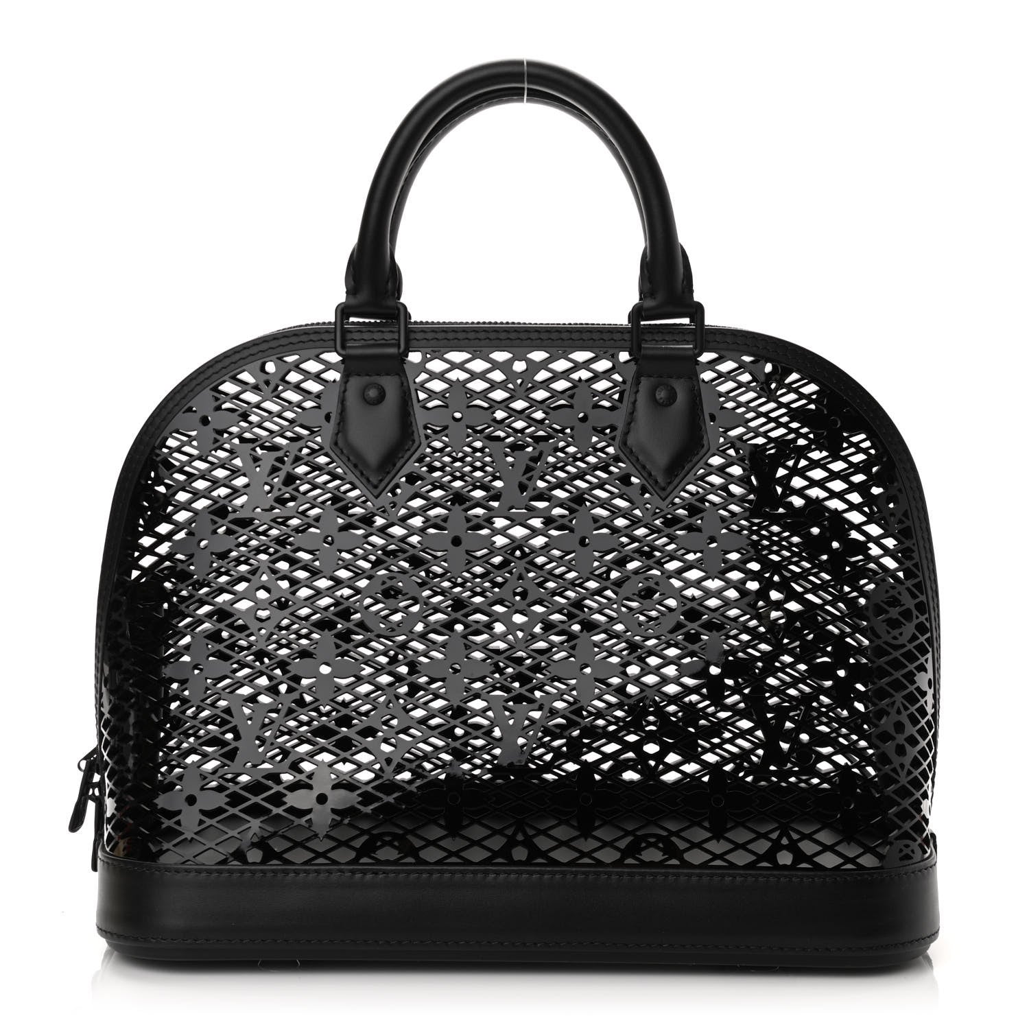 Louis Vuitton Patent Calfskin Laced Monogram Alma PM Black 1 of 9