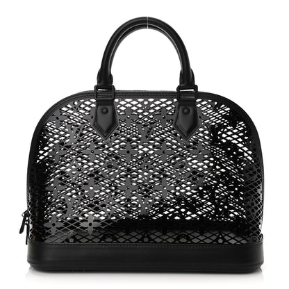 Louis Vuitton Patent Calfskin Laced Monogram Alma PM Black 1 of 9