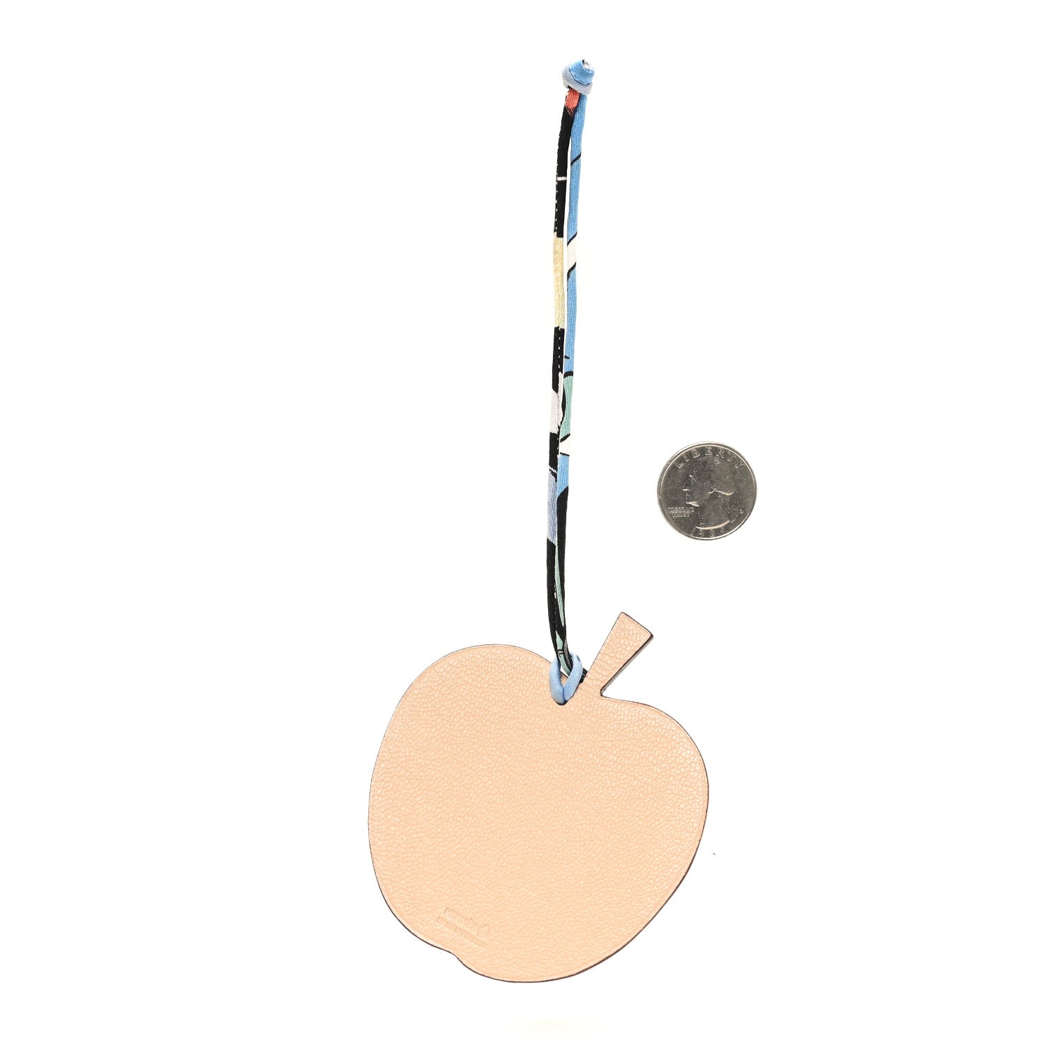 Hermes Taurillon Clemence Chevre Mysore Silk Petit H Apple Leaf Bag Charm Rouge Multicolor 2 of 4