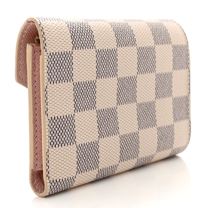 Louis Vuitton Damier Azur Victorine Wallet Rose Ballerine 3 of 8