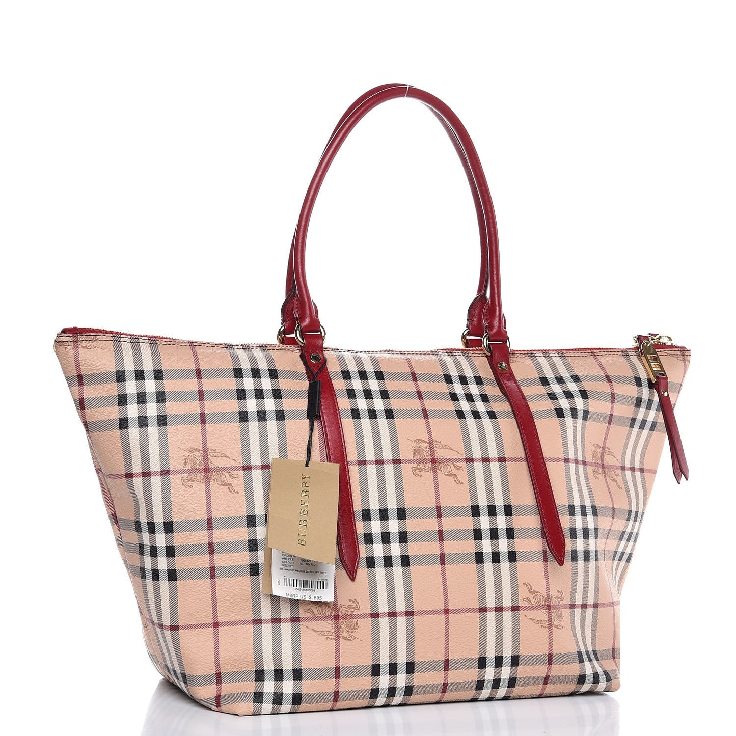 Haymarket Check Medium Salisbury Tote Military Red