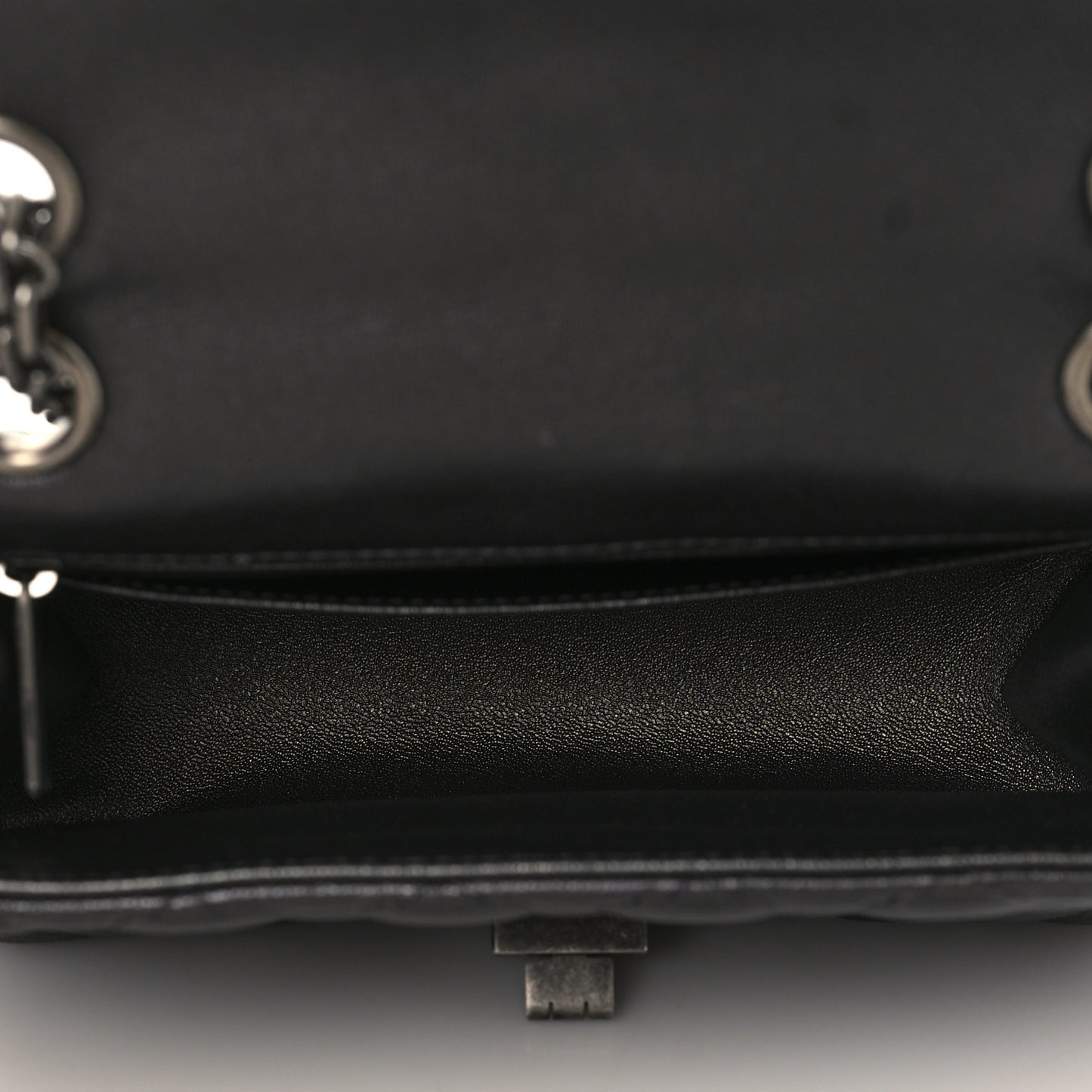 Metallic Sheepskin Quilted 2.55 Reissue Mini Flap Black