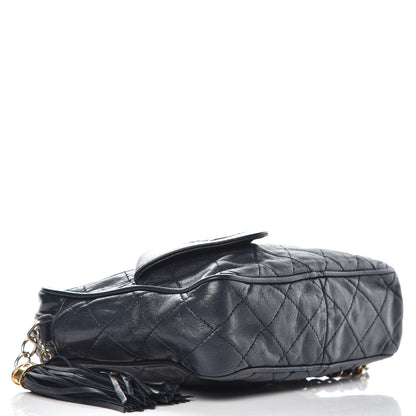 Chanel Lambskin Quilted CC Tassel Camera Case Blue 4 of 11