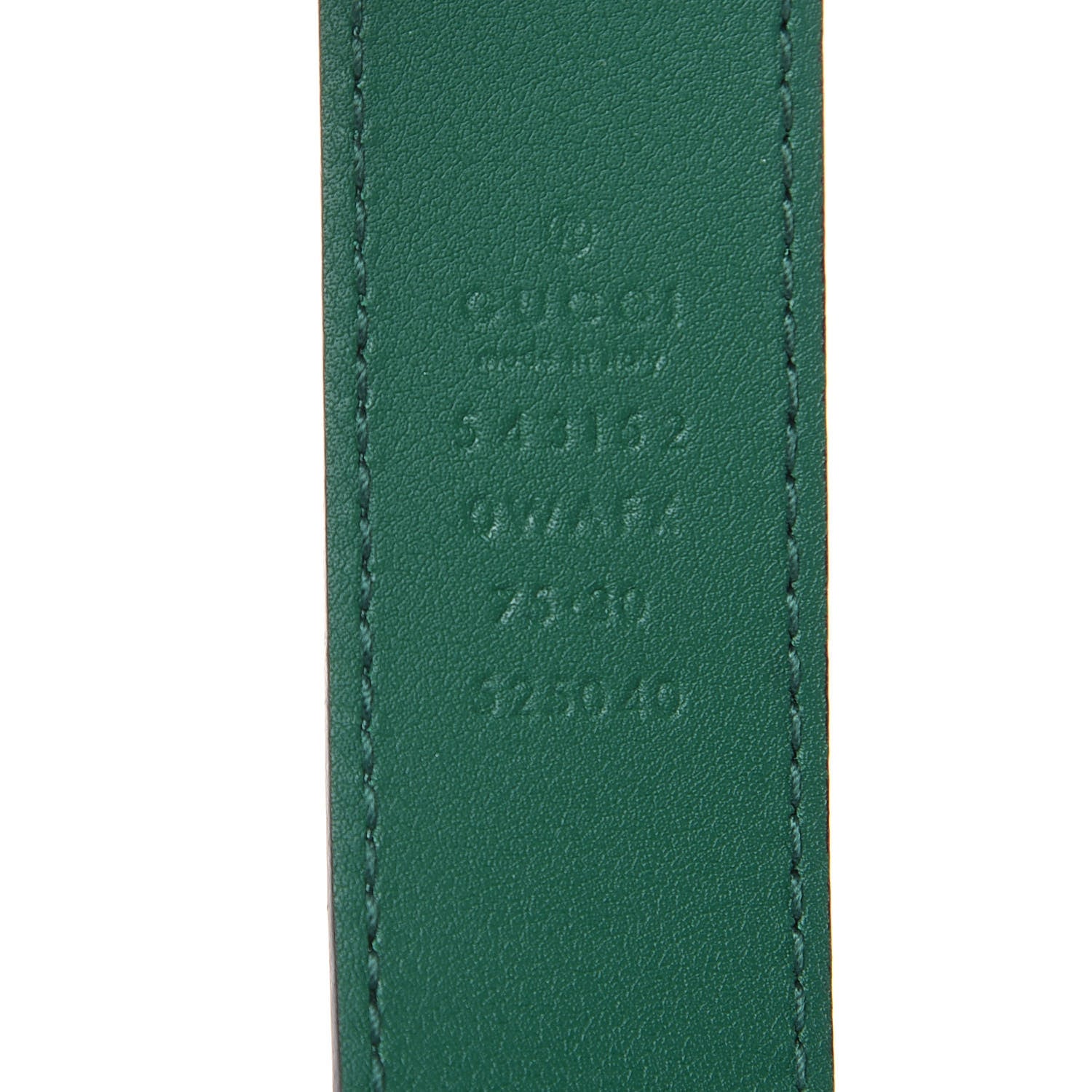 Gucci Calfskin Crystal Metal Tiger Head Buckle 30mm Belt 75 30 Emerald Multicolor 6 of 8