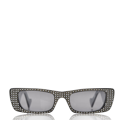 Gucci Acetate Rectangular Crystal Sunglasses GG0516S Black 2 of 8