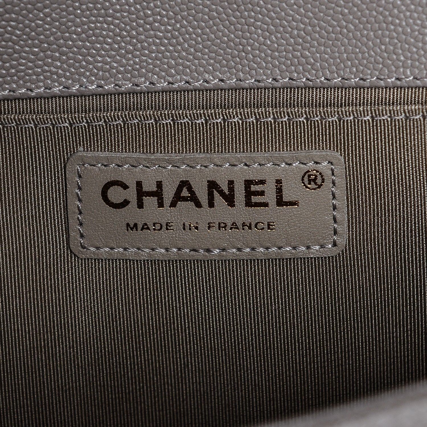 Chanel Caviar Quilted Medium Boy Flap Dark Beige 6 of 7