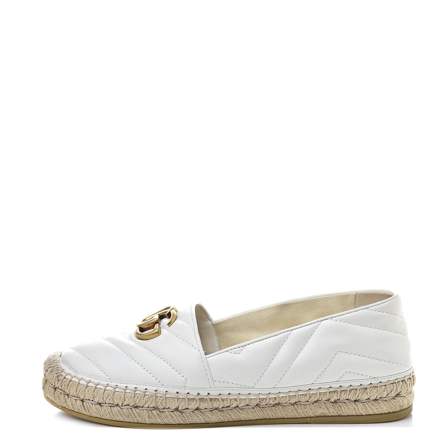 Nappa Matelasse GG Marmont Espadrilles 36.5 Great White