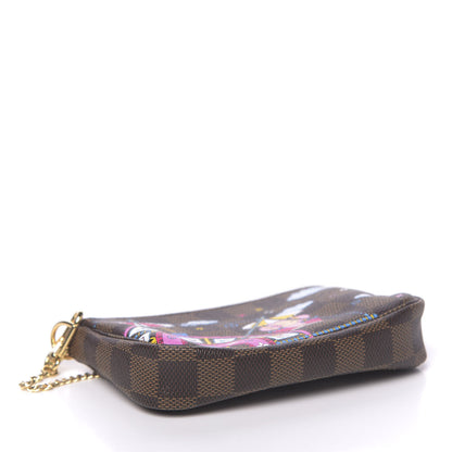 Louis Vuitton Damier Ebene 2020 Christmas Animation Big Wheel Mini Pochette Accessories Rose Ballerine 4 of 7