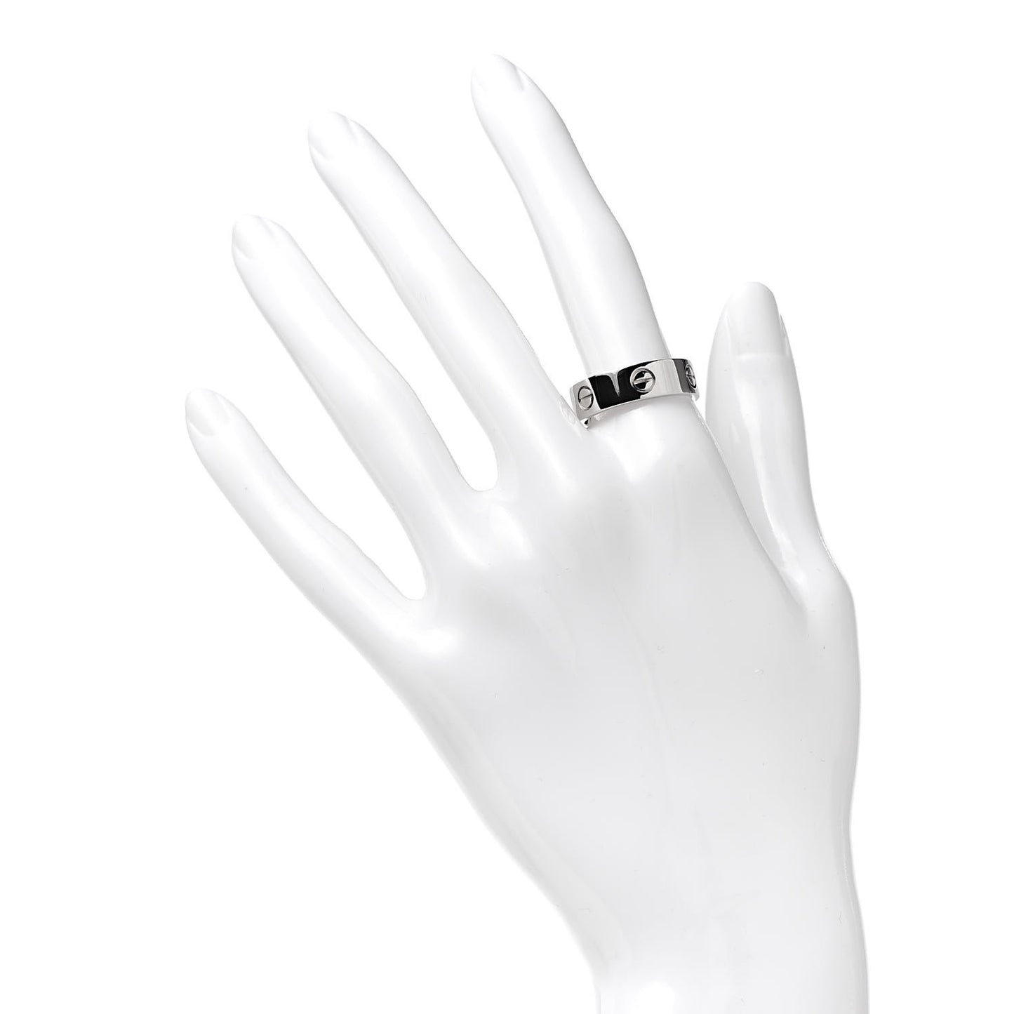 18K White Gold 5.5mm LOVE Ring 57 8