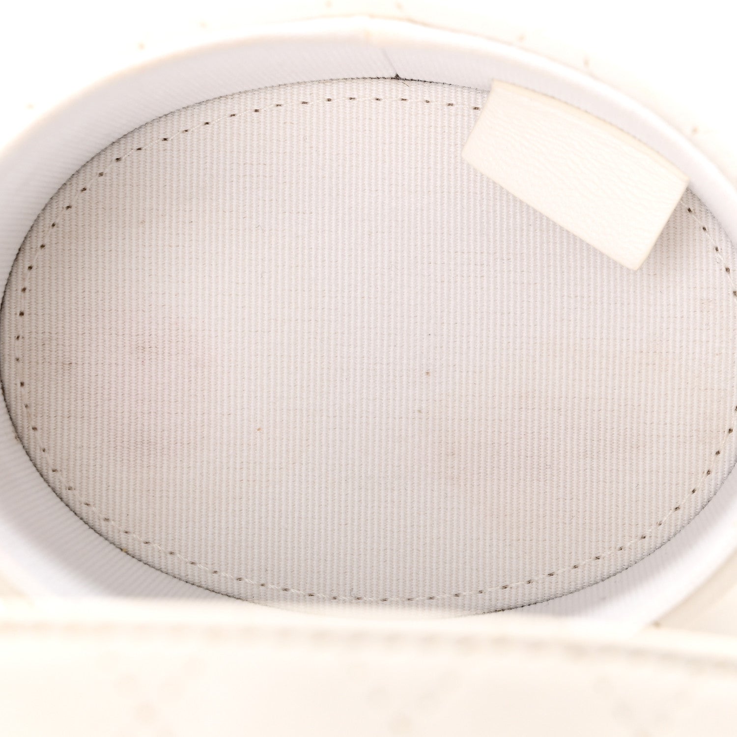Chanel Lambskin Quilted Round Mini Vanity Case With Chain White 5 of 11