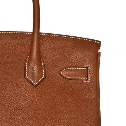 Hermes Natural Barenia Faubourg Birkin 30 Fauve 7 of 33