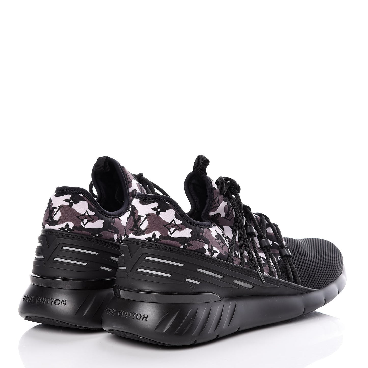 Neoprene Mesh Rubber Monogram Camo Fastlane Low Sneakers 13 Black