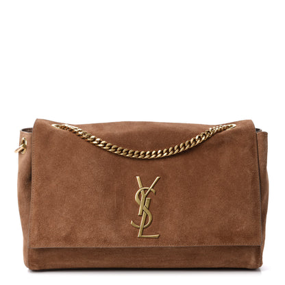 Saint Laurent Smooth Calfskin Suede Medium Reversible Monogram Kate Satchel Light Ochre 1 of 11