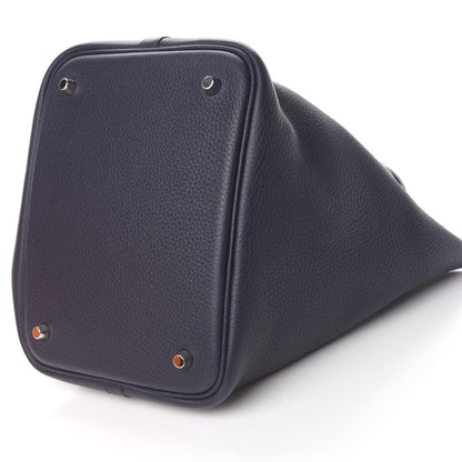 Hermes Taurillon Clemence Picotin Lock 22 MM Bleu Nuit 10 of 11