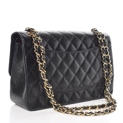 Chanel Caviar Quilted Jumbo Double Flap Black 3 of 9