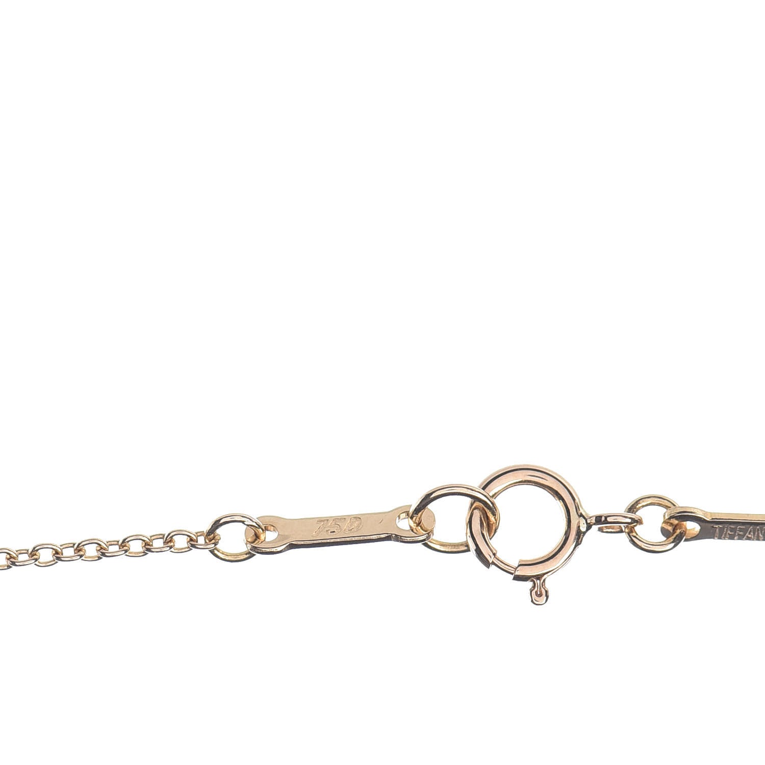 Tiffany 18K Yellow Gold Elsa Peretti 3 Open Heart Station Necklace 6 of 8