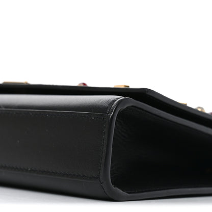 Saint Laurent Calfskin Crystal Medium Monogram Kate Satchel Black 9 of 9