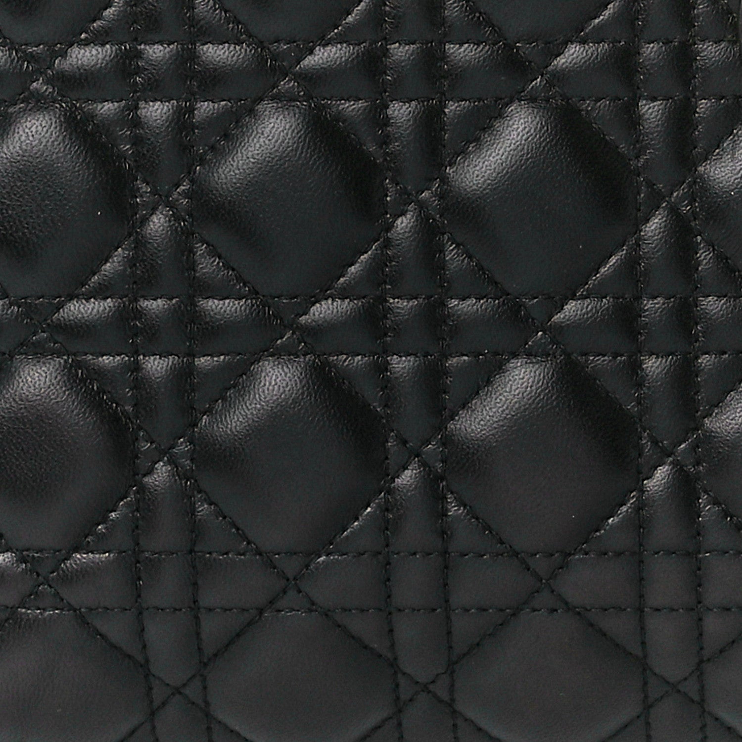 Christian Dior Lambskin Cannage Medium Lady Dior Black 8 of 11