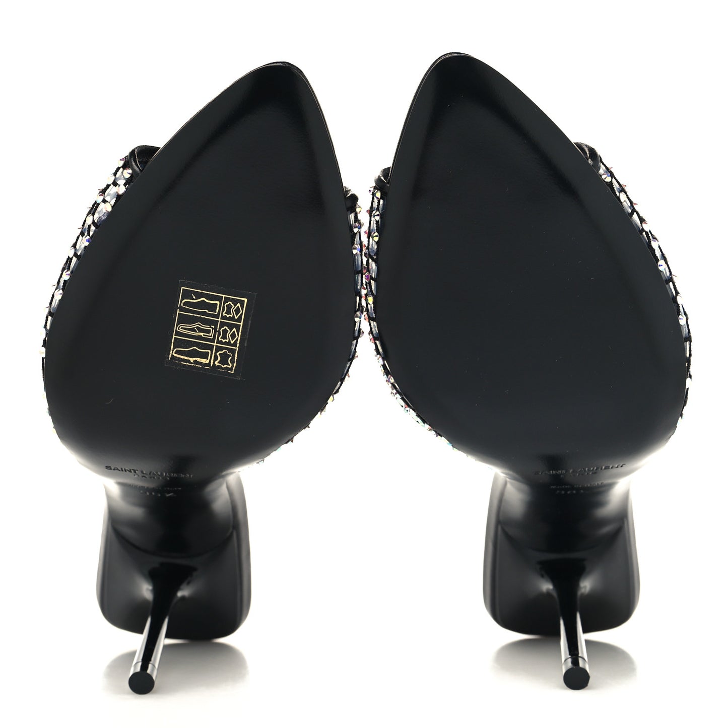 Mesh Strass Giqua 95 Mule Sandals 36.5 Black
