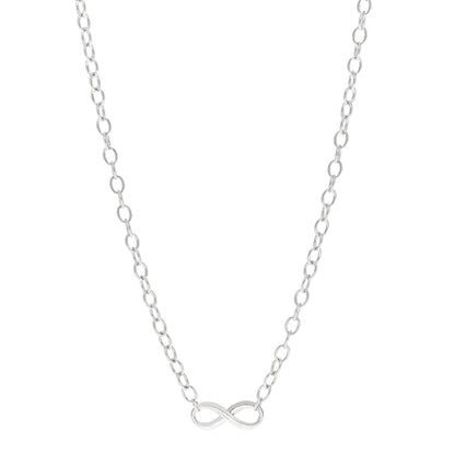 Tiffany Sterling Silver Narrow Infinity Link Necklace 1 of 8