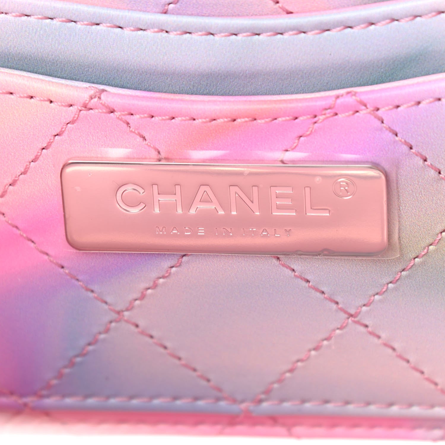 Chanel PVC Patent Calfskin Patent Lambskin Small CC Vanity Case Pink 6 of 11