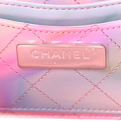 Chanel PVC Patent Calfskin Patent Lambskin Small CC Vanity Case Pink 6 of 11
