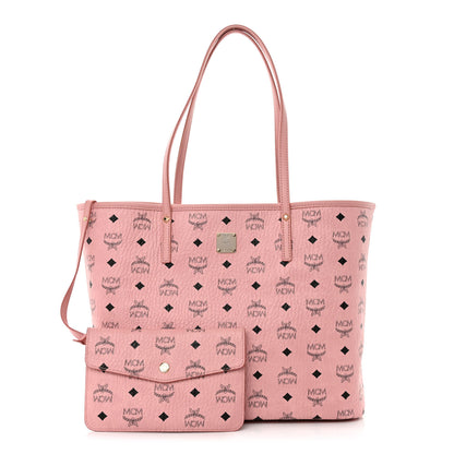 MCM Visetos Medium Liz Reversible Shopper Tote Powder Pink 1 of 16