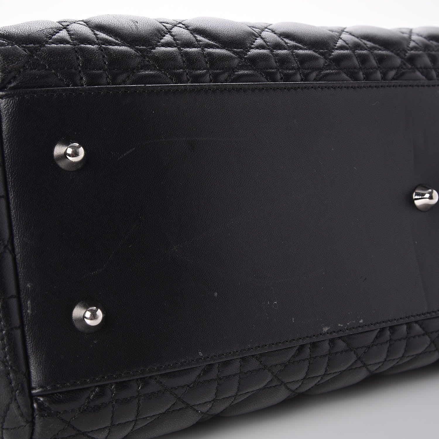 Christian Dior Lambskin Cannage Large Dior Soft Shopping Tote Black 7 of 8