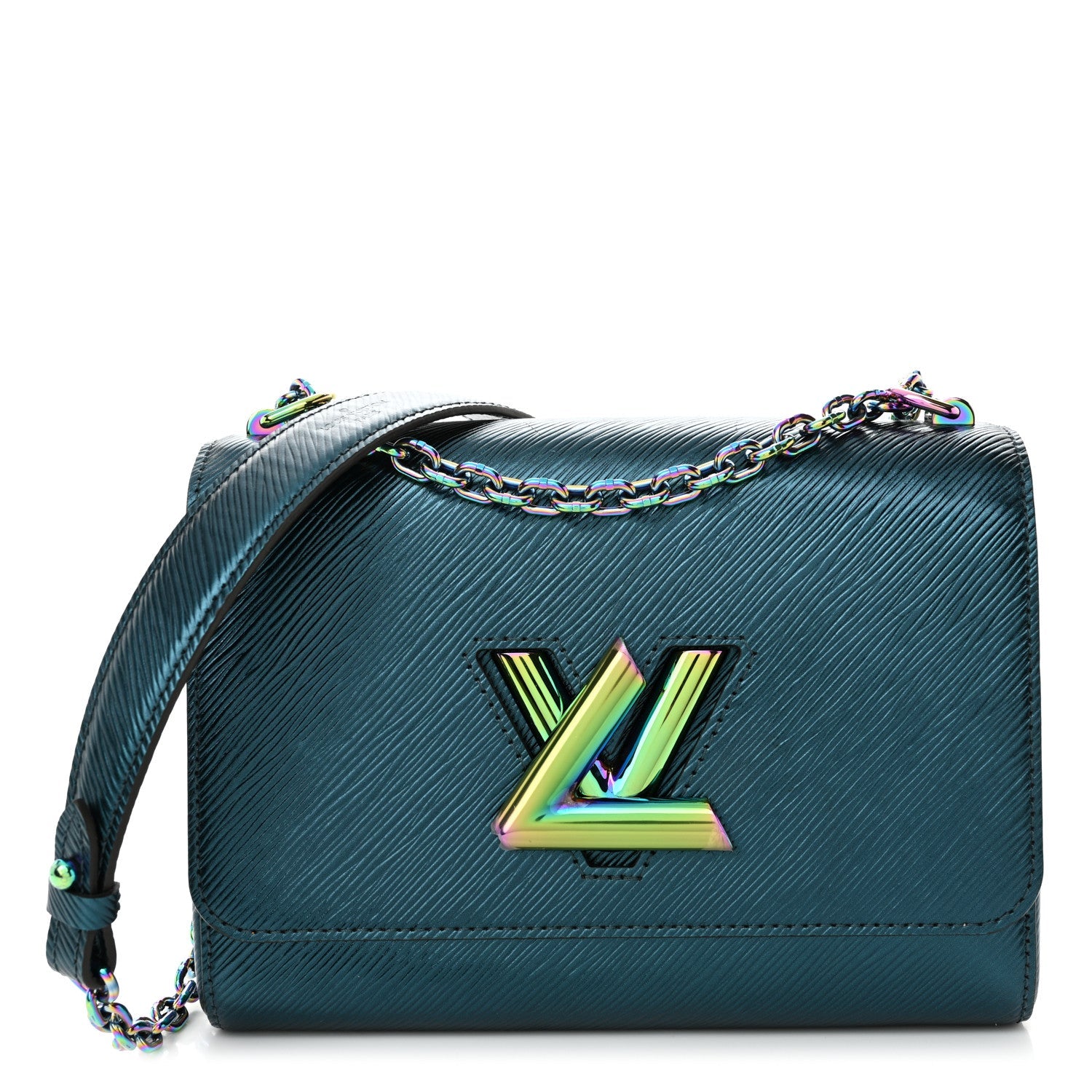 Louis Vuitton Epi Twist Scarabeo Shoulder Bag MM Blue Boreale 1 of 12
