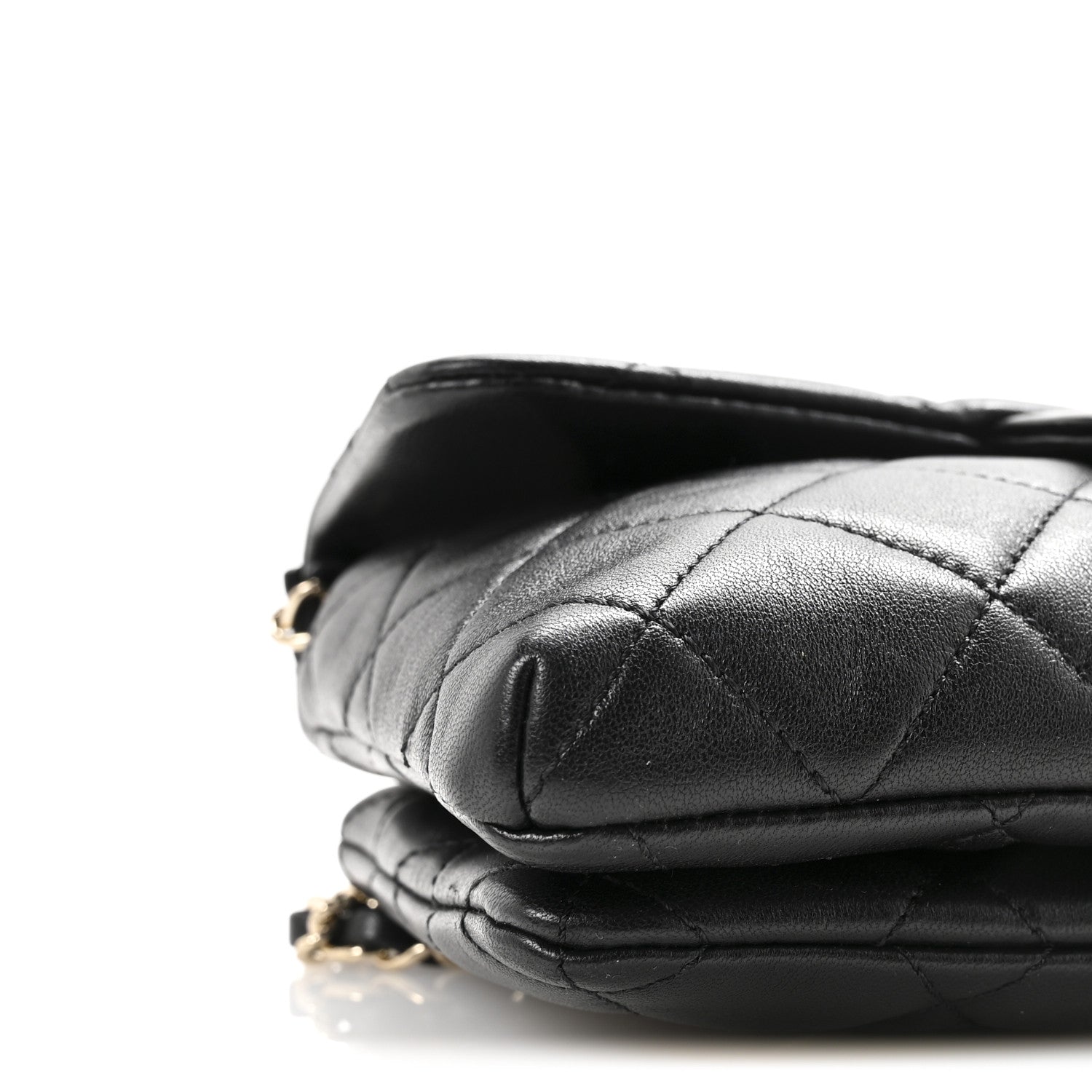 Chanel Lambskin Quilted CC Pocket Clutch With Chain Black 9 of 10