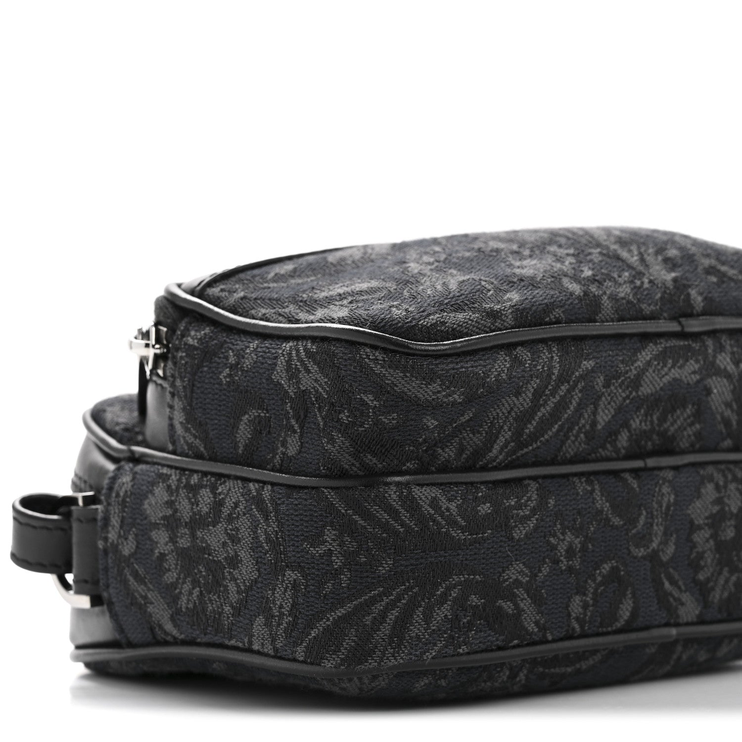 Versace Fabric Jacquard Calfskin Barocco Crossbody Bag Black 8 of 12