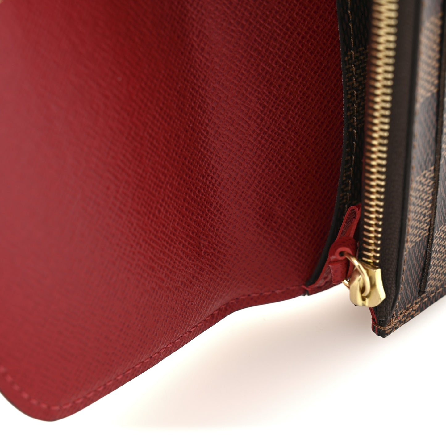Damier Ebene Emilie Wallet Red