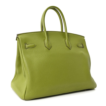 Hermes Togo Birkin 35 Vert Anis 3 of 10