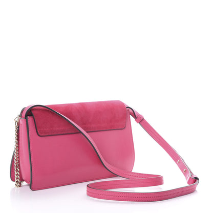 Chloe Suede Calfskin Small Faye Shoulder Bag Fuchsia Rose 2 of 16