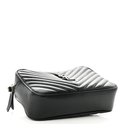 Saint Laurent Calfskin Matelasse Monogram Lou Camera Bag Black 4 of 13