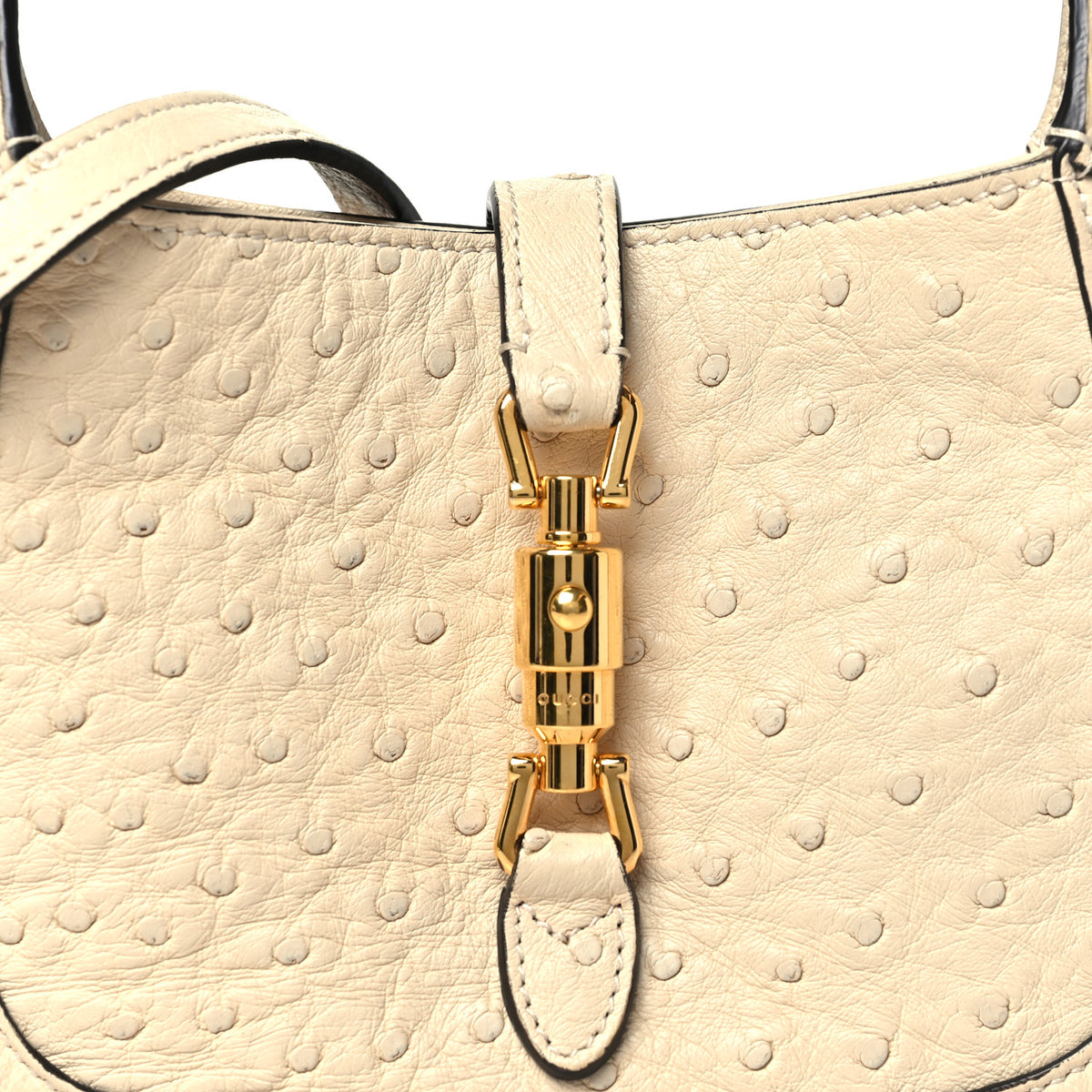 Ostrich Mini Jackie 1961 Hobo Ivoire