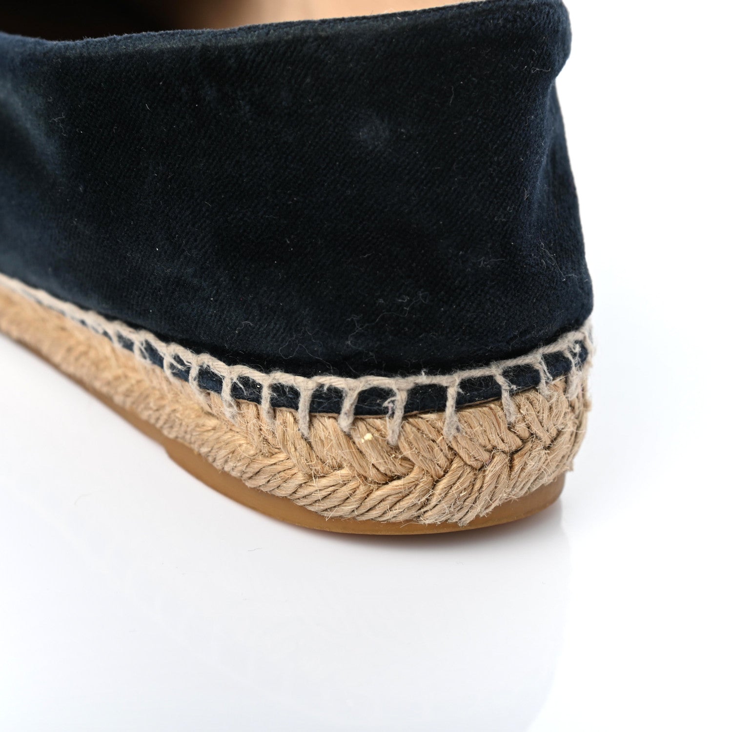 Chanel Velvet CC Espadrilles 39 Dark Navy Black 14 of 17