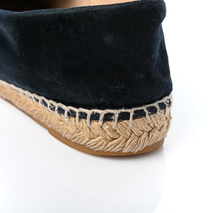Chanel Velvet CC Espadrilles 39 Dark Navy Black 14 of 17