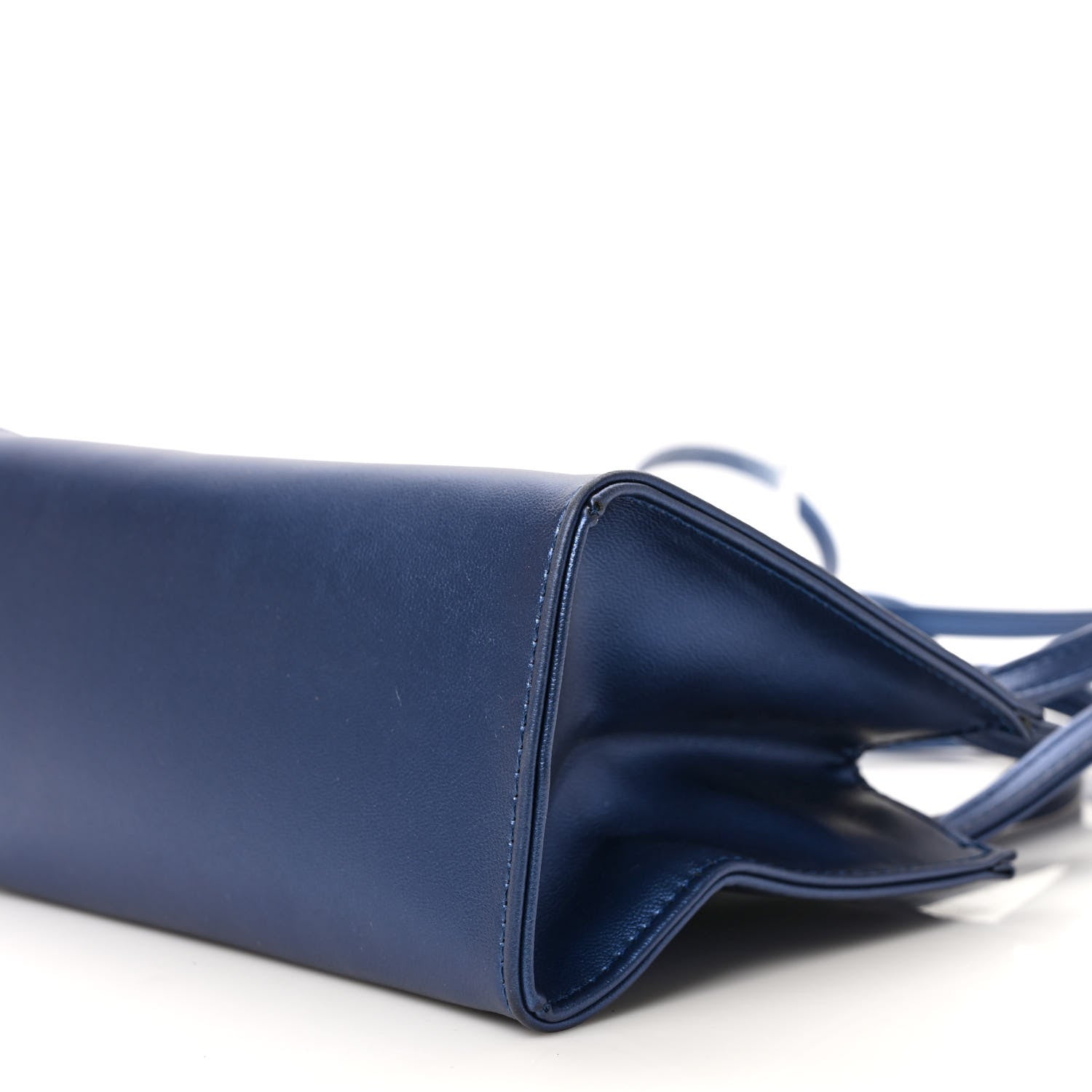 Telfar Metallic Vegan Leather Small Shopping Bag Cobalt 9 of 9