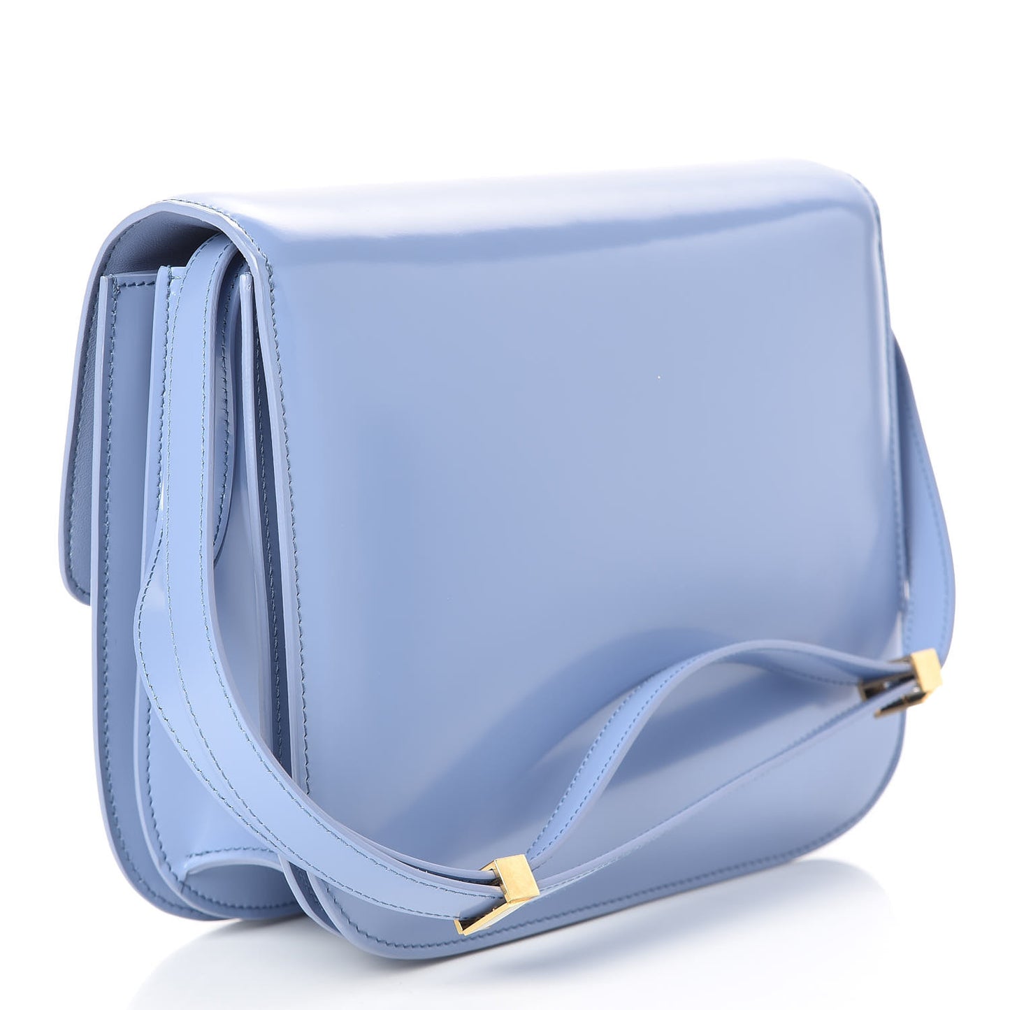 Spazzolato Calfskin Medium Classic Box Flap Bag Porcelain