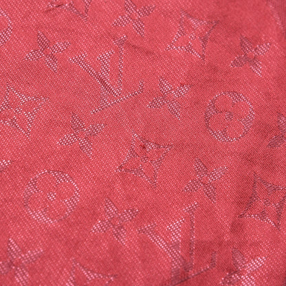 Louis Vuitton Silk Lurex Wool Monogram Shine Shawl Fuchsia 6 of 7