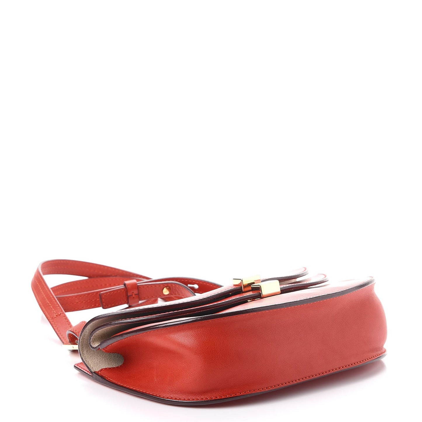 Calfskin Mini Georgia Crossbody Bag Paprika Red