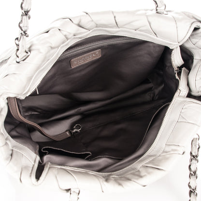 Chanel Glazed Calfskin Twisted Large Tote Gray 5 of 8